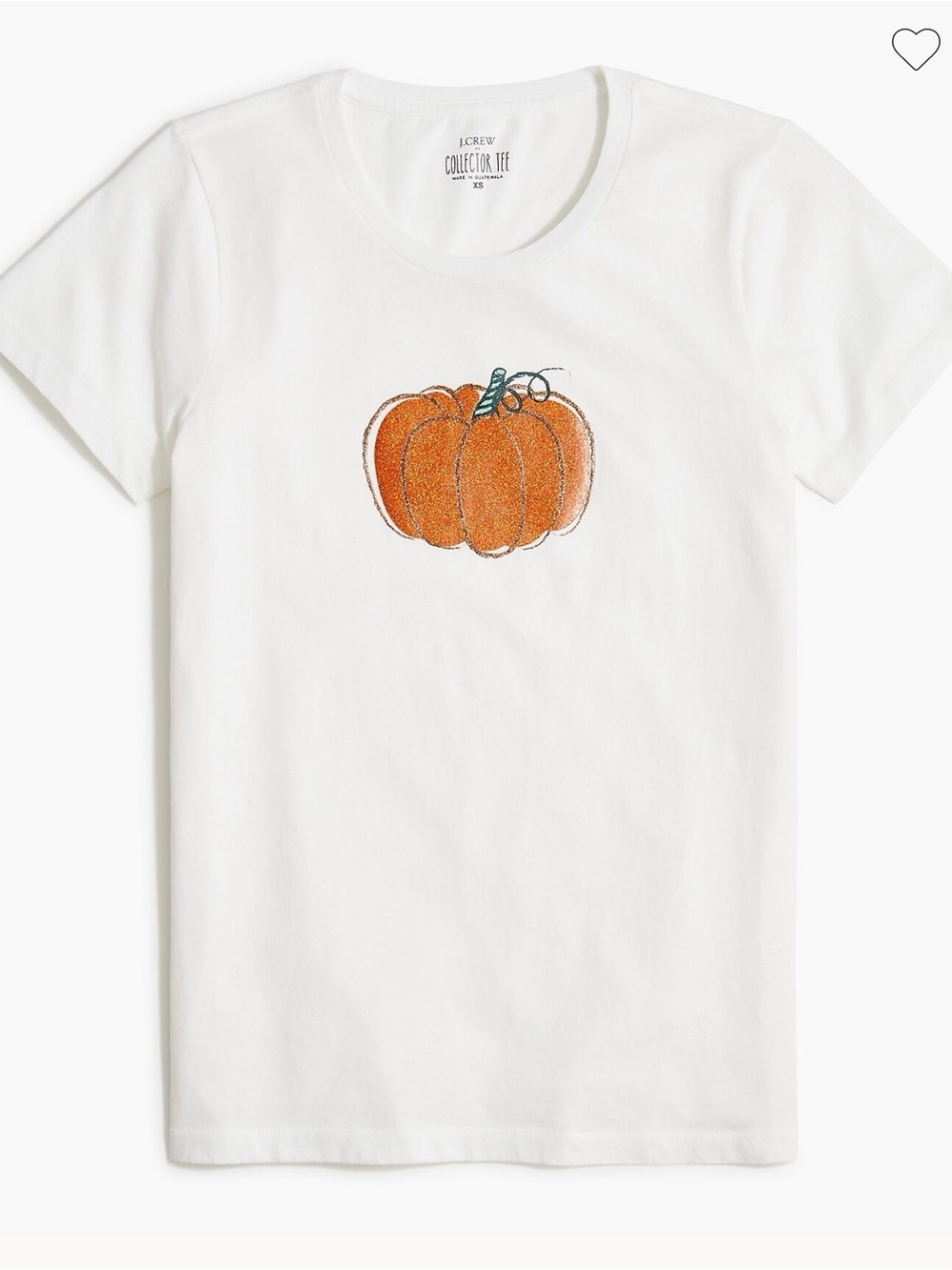 J CREW Glitter Pumpkin Graphic Collector Tee 
Size XL